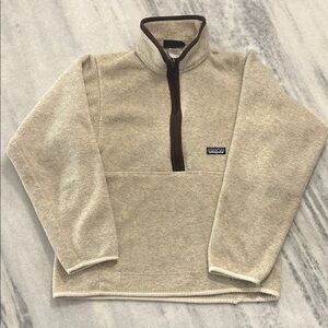 Vintage Patagonia Synchilla 25735F5 Half-Zip Fleece Pullover Mens XS Beige